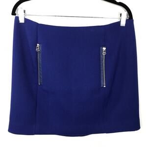 Maje NWT Diddle Jupe Zip Deta Skirt Blue Mini Preppy Classy Chic 40 /  Large